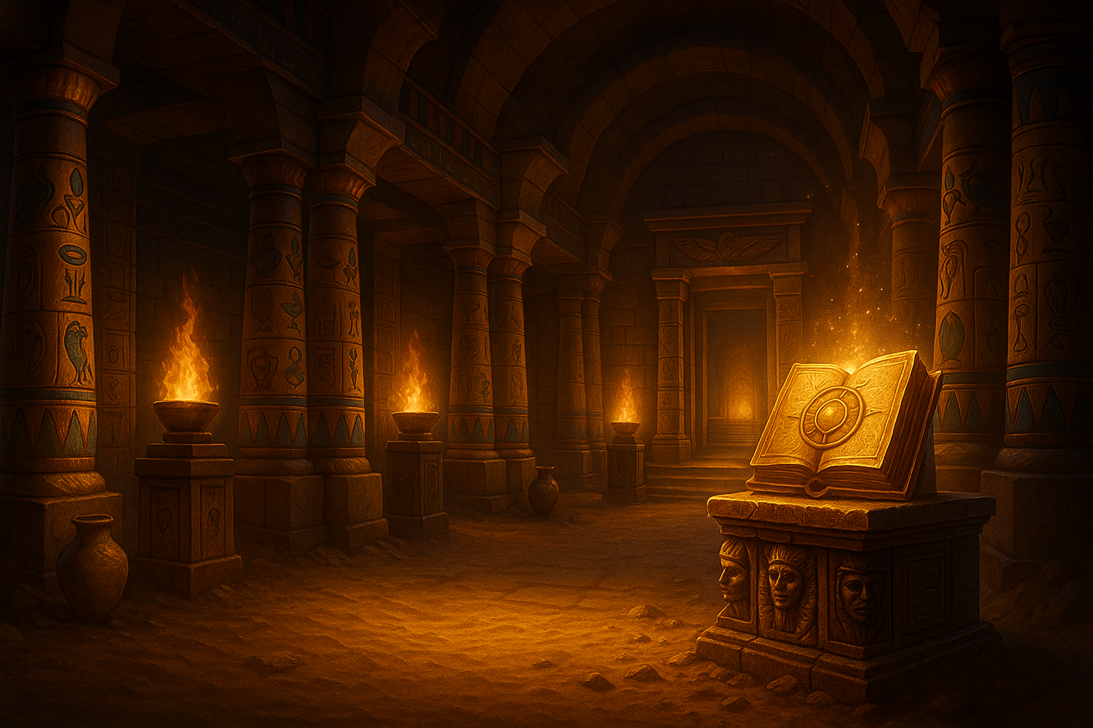 Ancient Egyptian Temple Background